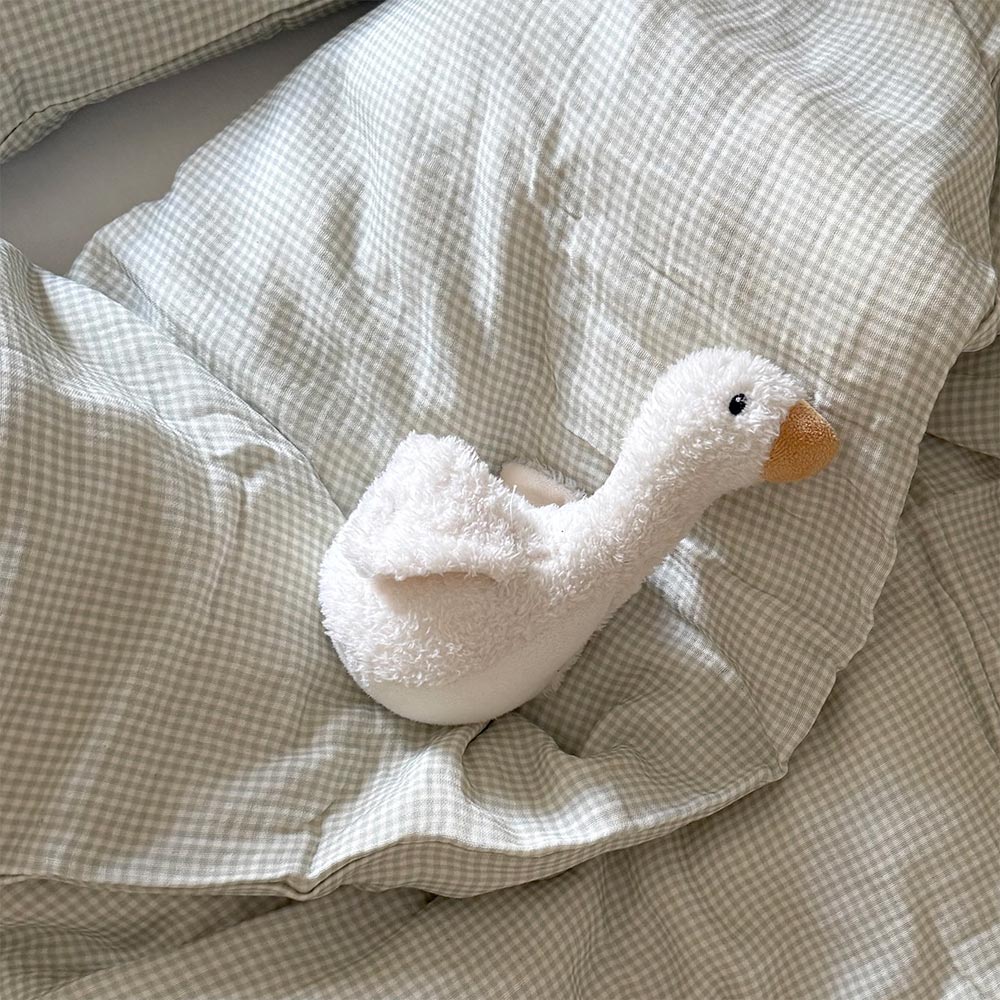 Organic Muslin Bedding Set - Sage Gingham