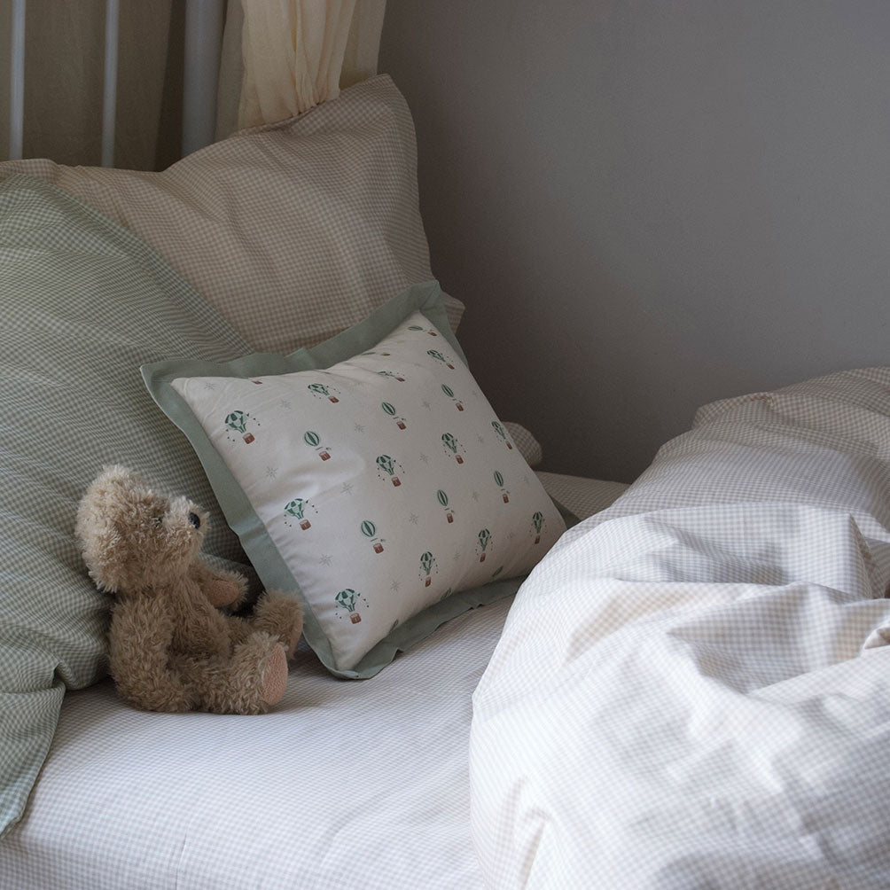Organic Decorative Cushion Cover - Hot Air Balloons
