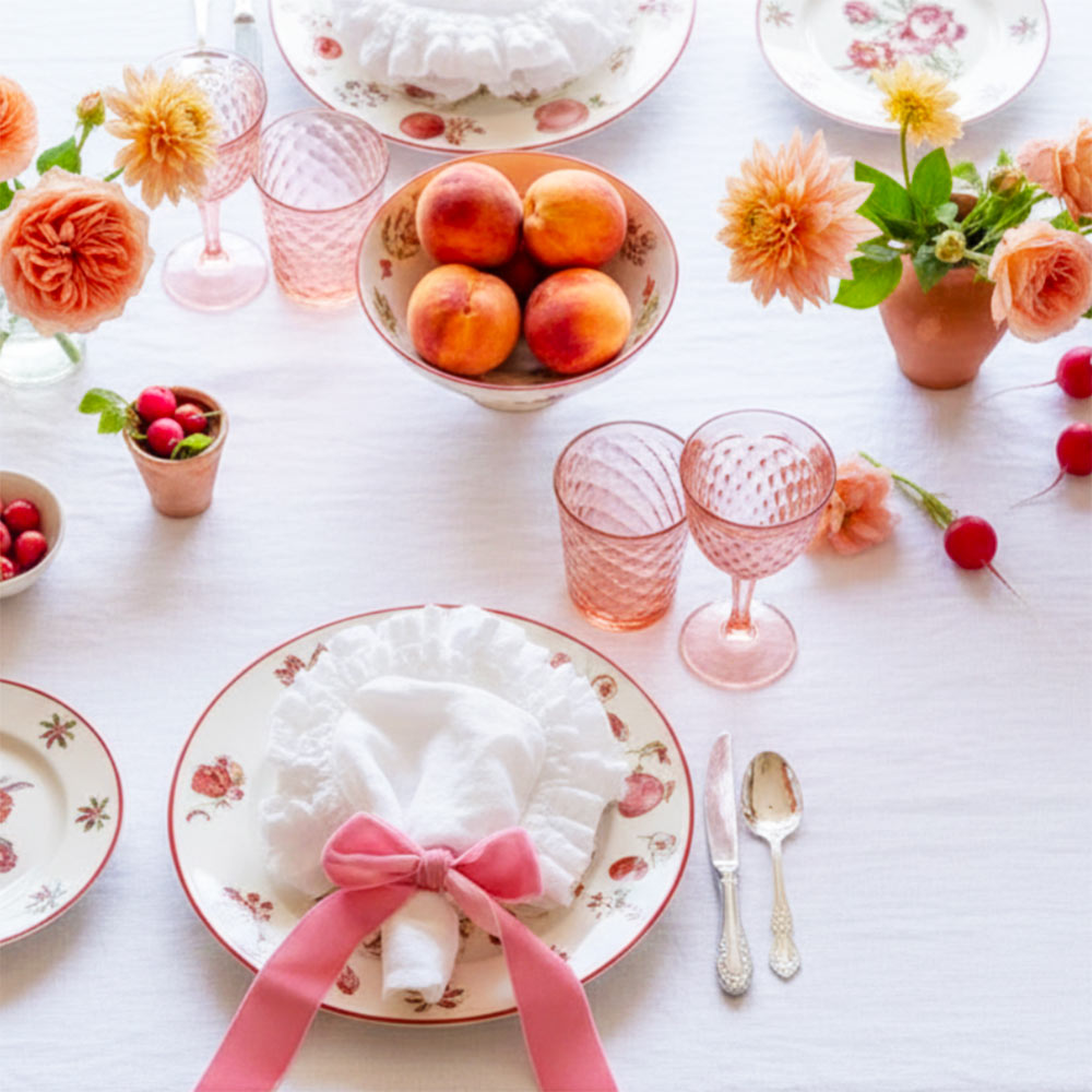 Velvet Decorative Bow - Peony Crush (Set of 4)