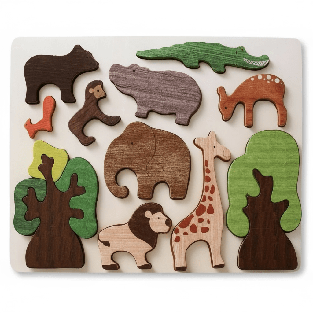 Little Wooden Jungle Animal Puzzle
