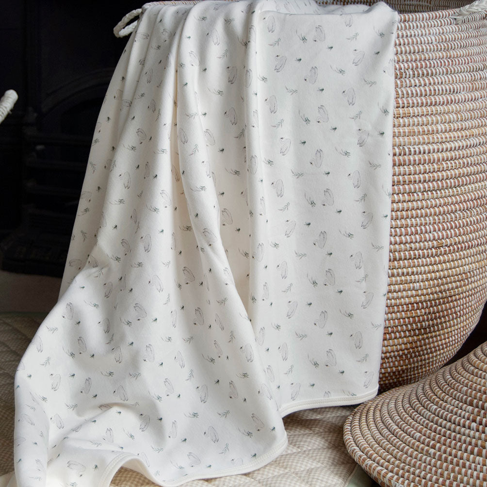 Swan Jersey Blanket