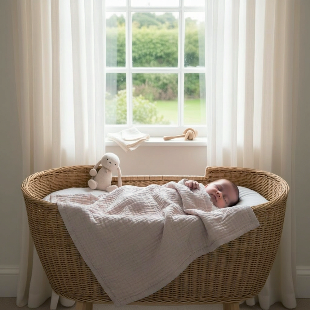 Soft Organic Cotton Baby Blanket - Mocha