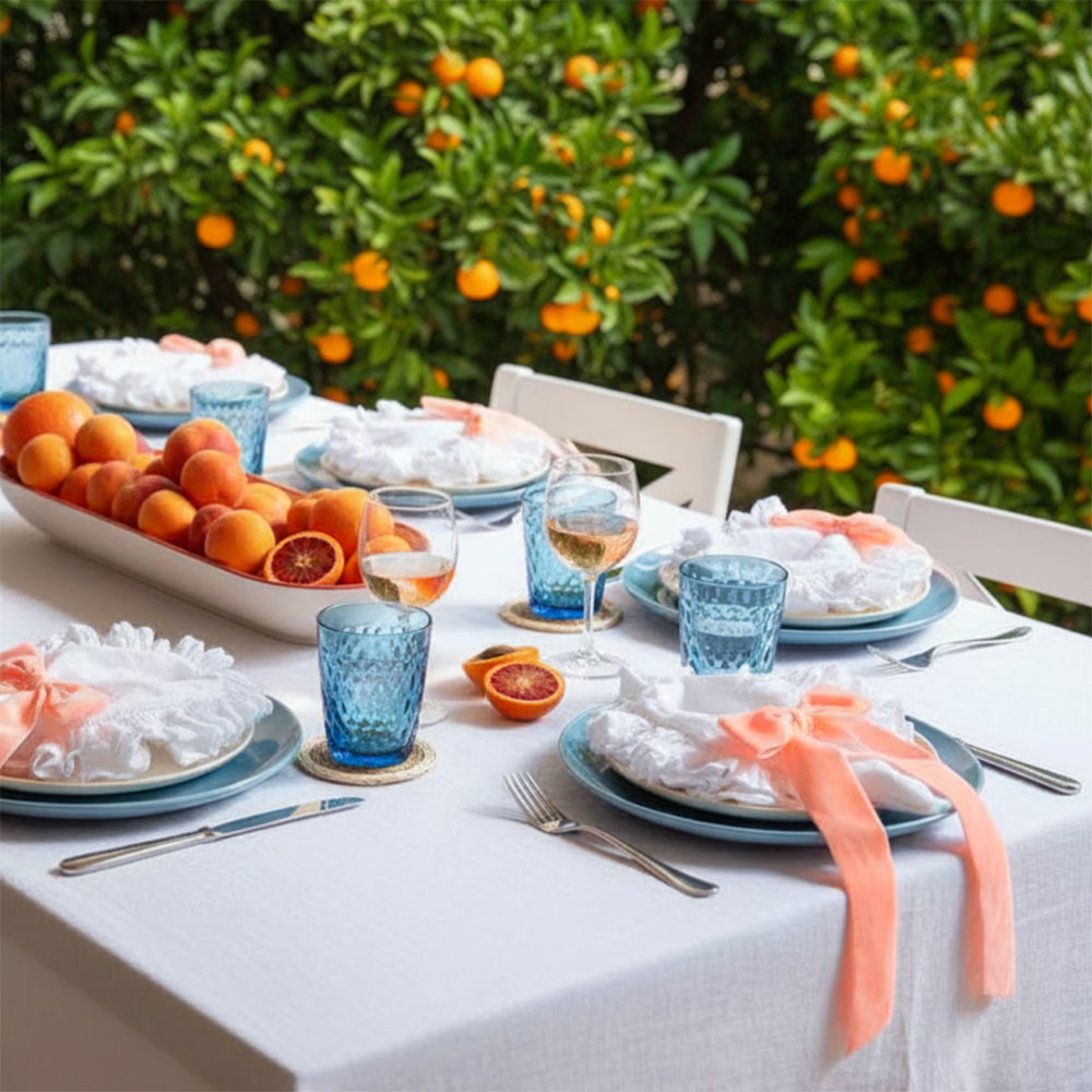 Velvet Decorative Bow - Peach Sorbet (Set of 4)