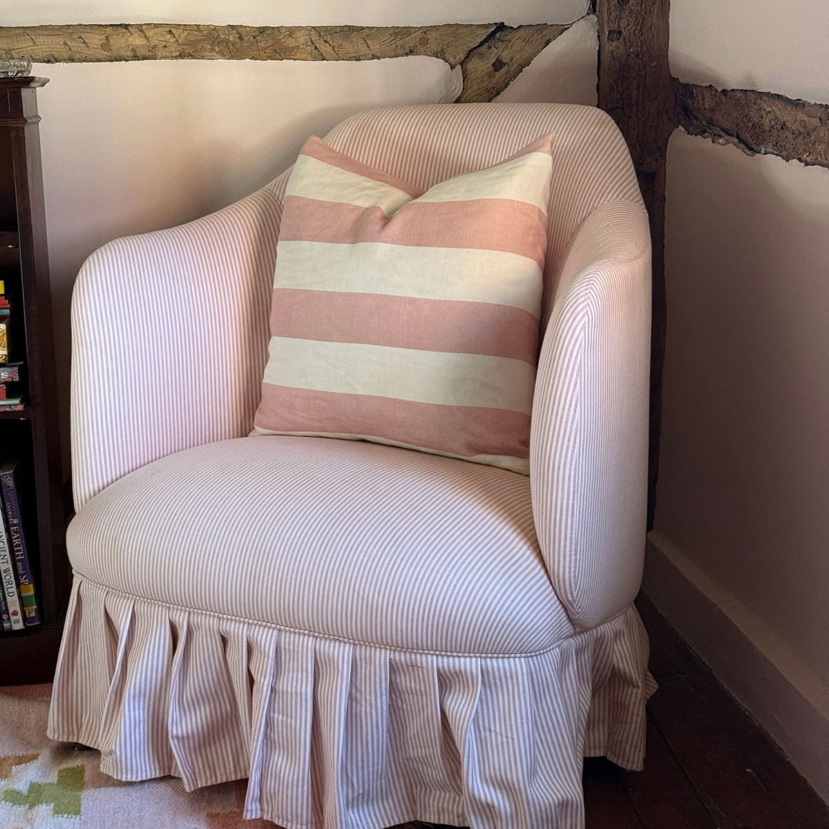 Riviera Striped Cushion Cover – Pink
