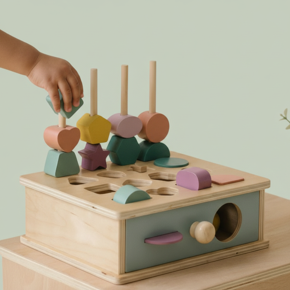 Little Wooden Matching & Sorting Box
