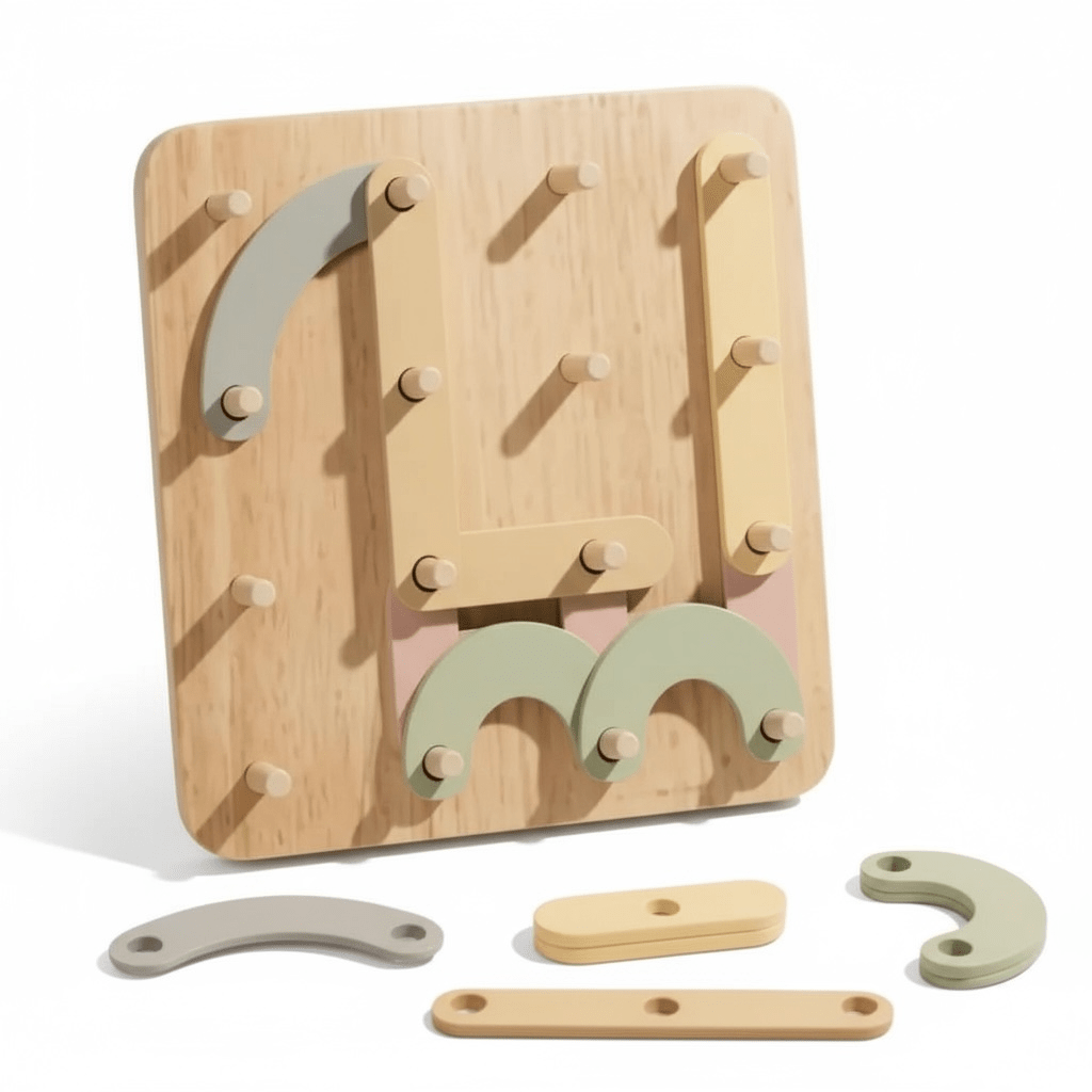 Little Wooden Peg & Pathway Board - Magnetic