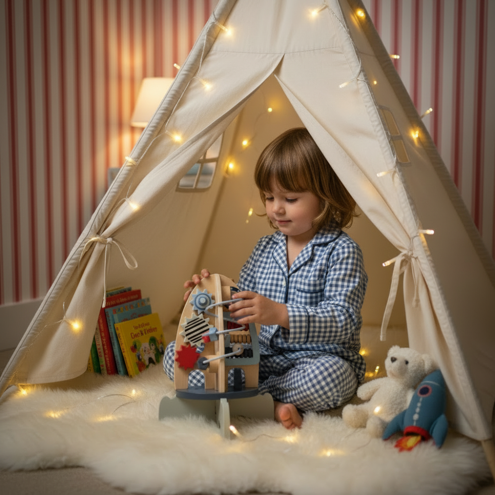 Little Wooden Space Orbiting Bead Toy